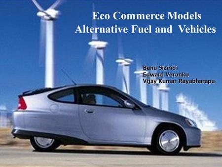 Alternative Fuel and Vehicles