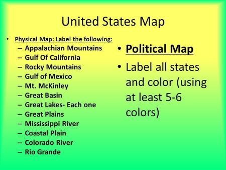 United States Map Political Map