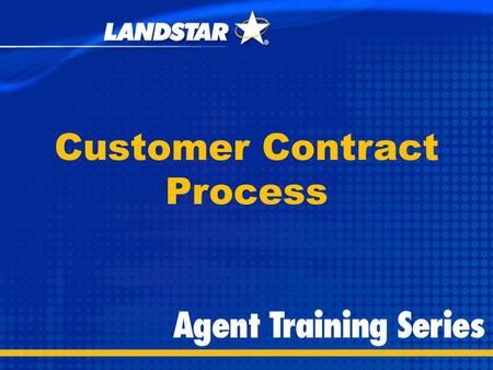 Customer Contract Process.