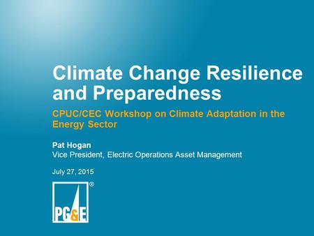 Climate Change Resilience and Preparedness