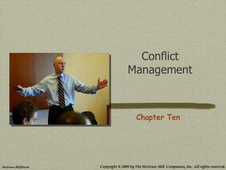 Conflict Management Chapter Ten