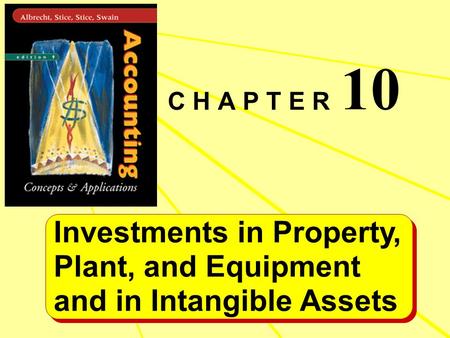 Investments in Property, Plant, and Equipment and in Intangible Assets Investments in Property, Plant, and Equipment and in Intangible Assets C H A P T.