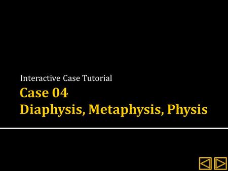 Interactive Case Tutorial.  Review the history and signalment for the client  Evaluate the radiographs provided  Explore the interactive images and.