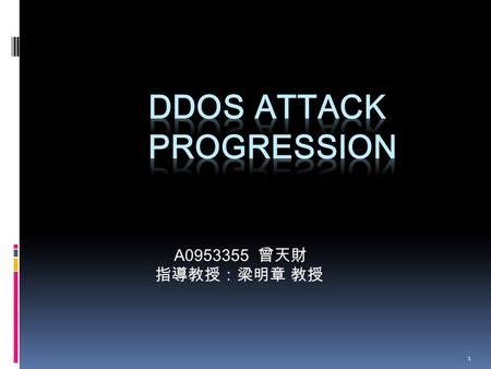1 A0953355 曾天財 指導教授：梁明章 教授. Types of Attacks  Penetration  Eavesdropping  Man-in-the-Middle  Flooding 2.