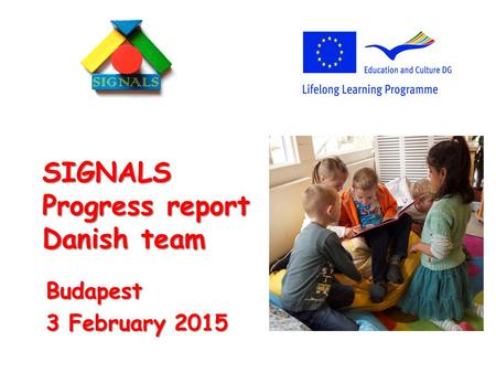 SIGNALS Progress report Danish team Budapest 3 February 2015.