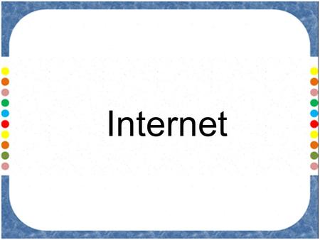 Internet. Internet is a global network of interconnected computers over world wide web. It allows individuals to communicate with each other. History.