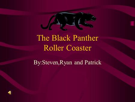 The Black Panther Roller Coaster By:Steven,Ryan and Patrick.