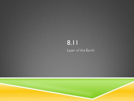 8.11 Layer of the Earth.