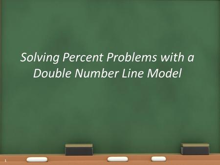 Solving Percent Problems with a Double Number Line Model