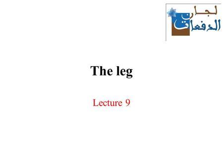 The leg Lecture 9.