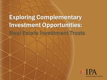 Exploring Complementary Investment Opportunities: Real Estate Investment Trusts 1.