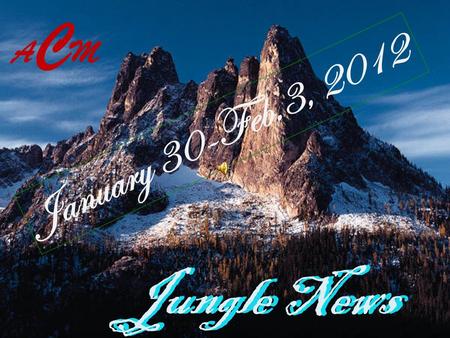 Jungle News January 30-Feb.3, 2012 Jungle News ACMACM.