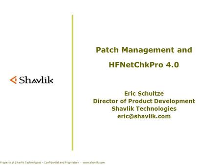 Patch Management and HFNetChkPro 4.0