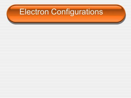 Electron Configurations. Electron Configuration Electron configuration – the ____________ of electrons in an atom.