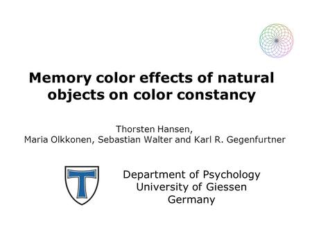 Memory color effects of natural objects on color constancy