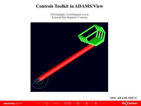 Controls Toolkit in ADAMS/View