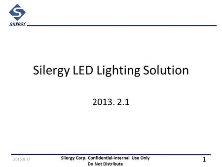 Silergy LED Lighting Solution
