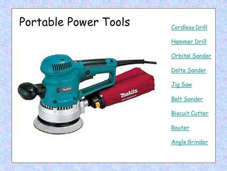 Portable Power Tools Cordless Drill Hammer Drill Orbital Sander