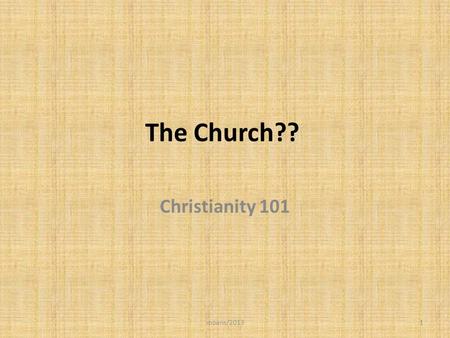 The Church?? Christianity 101 moens/20131. Why this topic? 1.Many students/academics react to the word “church” with a negative response. The church drags.