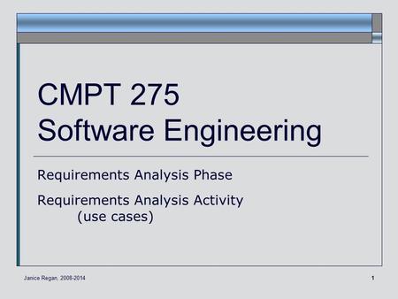 CMPT 275 Software Engineering