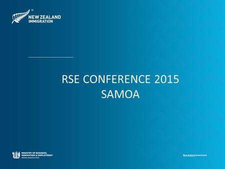 RSE CONFERENCE 2015 SAMOA.