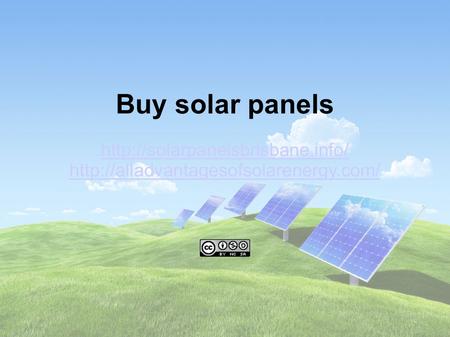 Buy solar panels