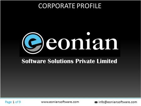 CORPORATE PROFILE Software Solutions Private Limited Page 1 of 9