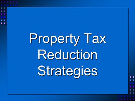 Property Tax Reduction Strategies. The Hagen Law Firm 6249 Presidential Court Suite F Fort Myers, FL 33919 (239) 275-0808