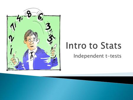 Independent t-tests.  Use when:  You are examining differences between groups  Each participant is tested once  Comparing two groups only.