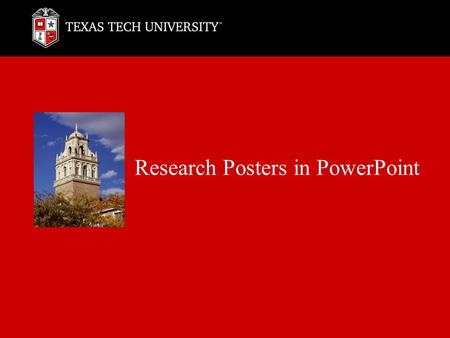 Research Posters in PowerPoint. 2 Download Notes