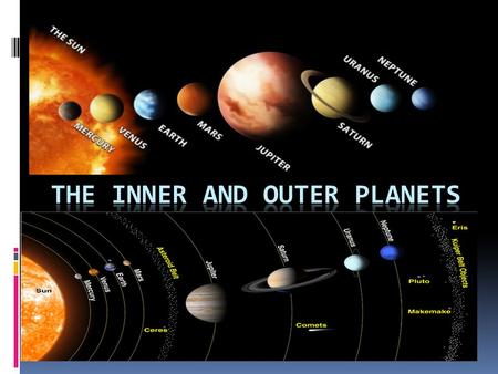The Inner and Outer Planets