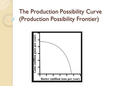 The Production Possibility Curve (Production Possibility Frontier)