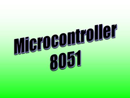 Microcontroller 8051.