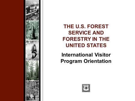 THE U.S. FOREST SERVICE AND FORESTRY IN THE UNITED STATES International Visitor Program Orientation.