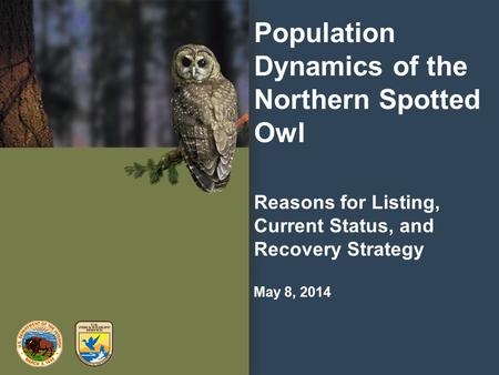 Population Dynamics of the Northern Spotted Owl Reasons for Listing, Current Status, and Recovery Strategy May 8, 2014.