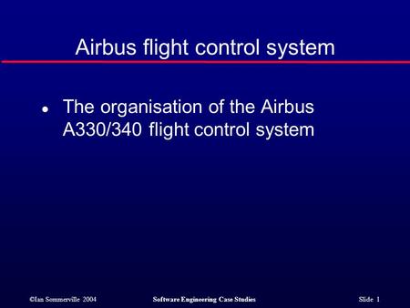 Airbus flight control system