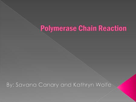 Polymerase Chain Reaction (PCR) is when you amplify the number of copies of a specific region of DNA, in order to produce enough DNA it be adequately.