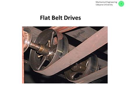 Flat Belt Drives.