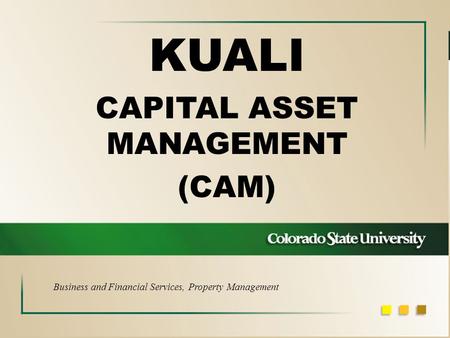 KUALI CAPITAL ASSET MANAGEMENT (CAM) Business and Financial Services, Property Management.
