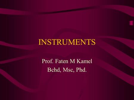 Prof. Faten M Kamel Bchd, Msc, Phd.