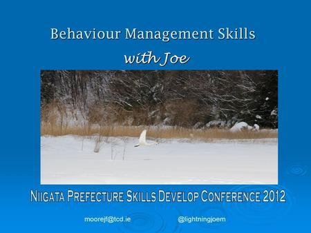 Behaviour Management Skills with Joe