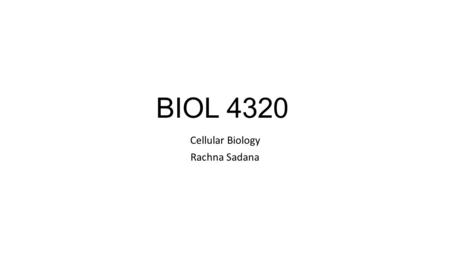 BIOL 4320 Cellular Biology Rachna Sadana. Learning Goal Demonstrate knowledge of why cancer cells have replicative immortality? Learning Objectives 1.