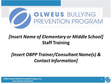 Elementary/Middle School Staff Training