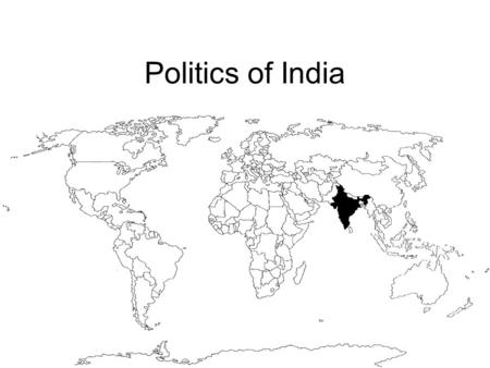 Politics of India. India 2nd most populous nation Population: over one billion Growing at 1.4% a year.