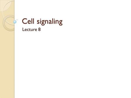 Cell signaling Lecture 8. Transforming growth factor (TGF β) Receptors/Smad pathway BMP7 TGF β1, TGF β2, TGF β3 Dpp Inhibins Activins TGF β receptors.