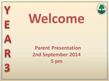 Parent Presentation 2nd September 2014 5 pm Parent Presentation 2nd September 2014 5 pm Welcome.