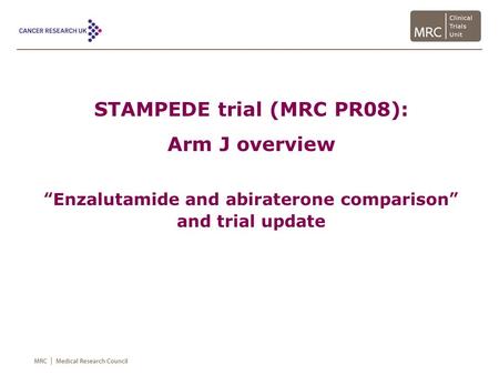 STAMPEDE trial (MRC PR08): Arm J overview
