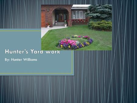By: Hunter Williams. I do yard work for people in my neighborhood I do it once a week for $75 per session.