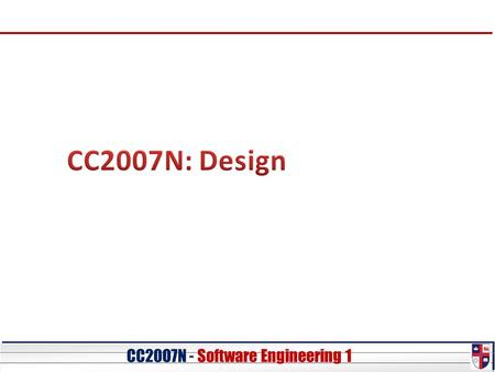 CC2007N: Design.