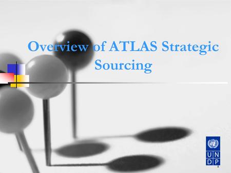 1 Overview of ATLAS Strategic Sourcing. 2 Strategic Sourcing: The existing supply chain in Atlas covers REQ and PO but does not cover all the activities.
